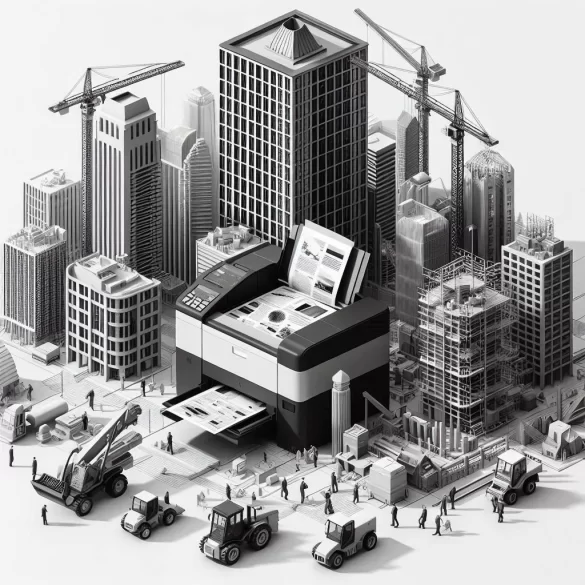 Máy In A3 đen Trắng Cho Công Ty Xây Dựng